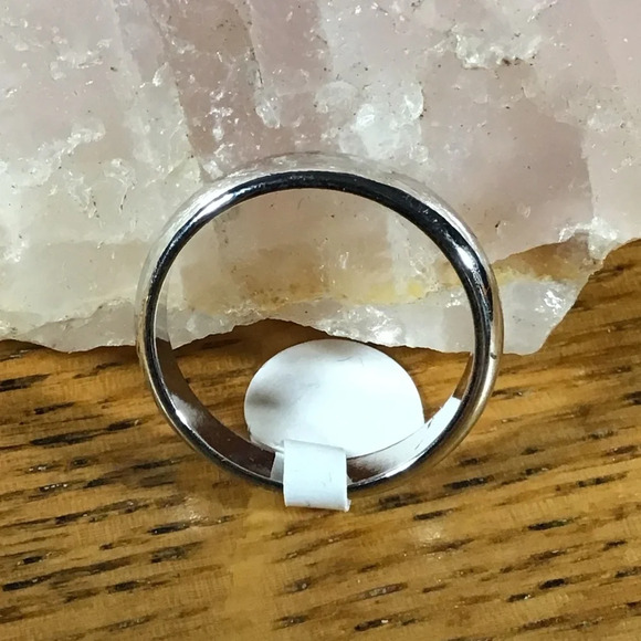 Silver Stainless Steel Band Ring - Picture 5 of 5